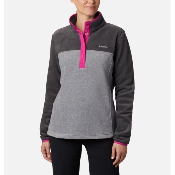 Columbia Benton Springs Half Snap, Pullover Grises Claro Para Mujer | 714206-ORD